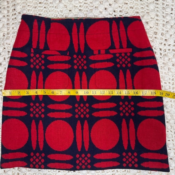 Boden Red and Black Patterned Skirt - Picture 5 of 8